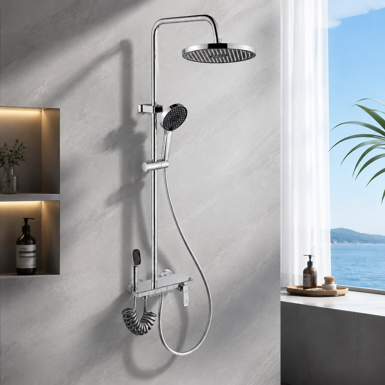 Rain Thermostatic shower system